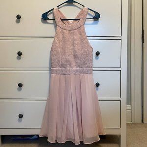 Pink halter top homecoming dress